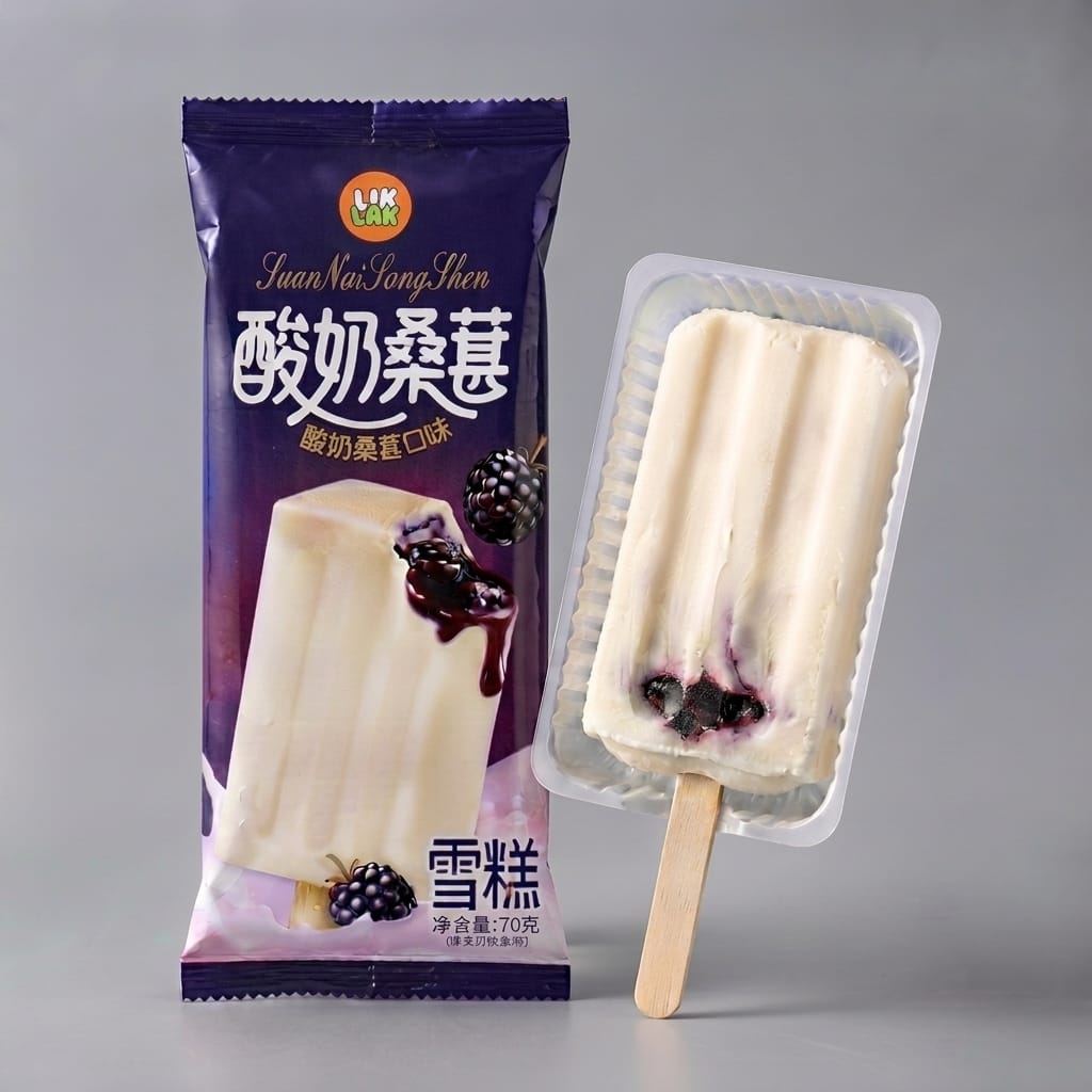 Liklak Yogurt Blackberry Ice Cream Bar